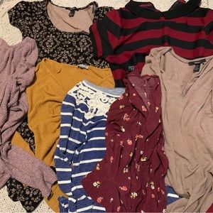 Bundle of forever 21 and Charlotte rousse tops. Size small!